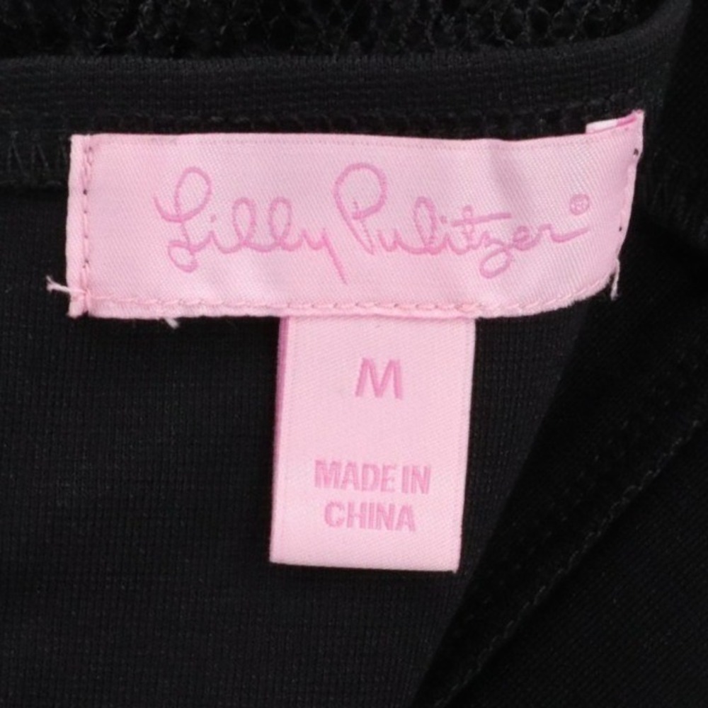 Lilly Pulitzer Rhea Lace Dress Sleeveless A-Line Mini Black Medium NWT - Picture 8 of 11